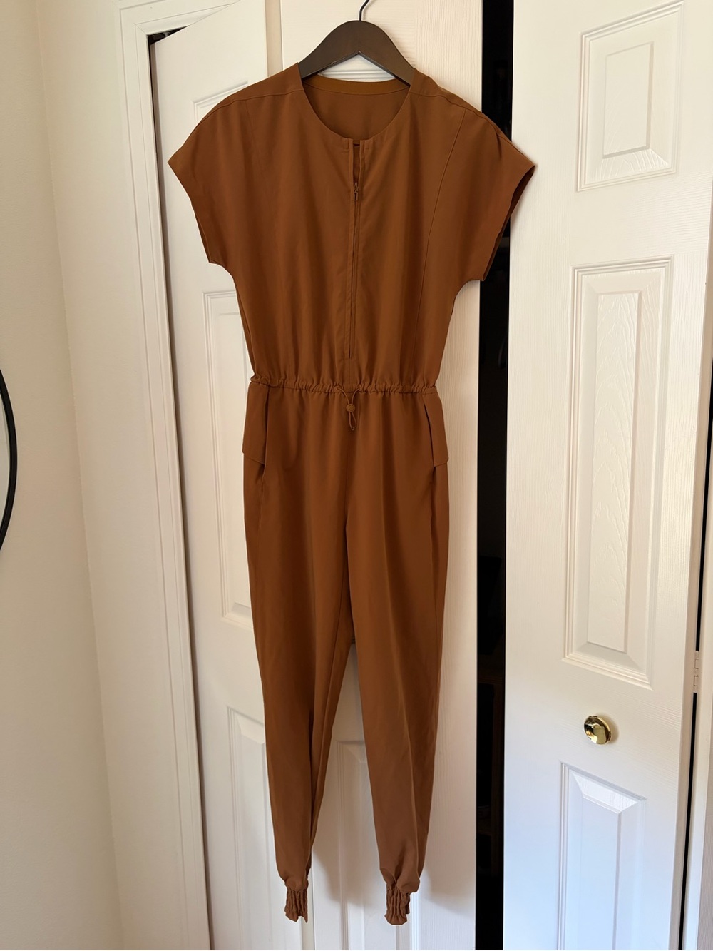 lululemon athletica Rust Brown Short-Sleeve Utility Jumpsuit